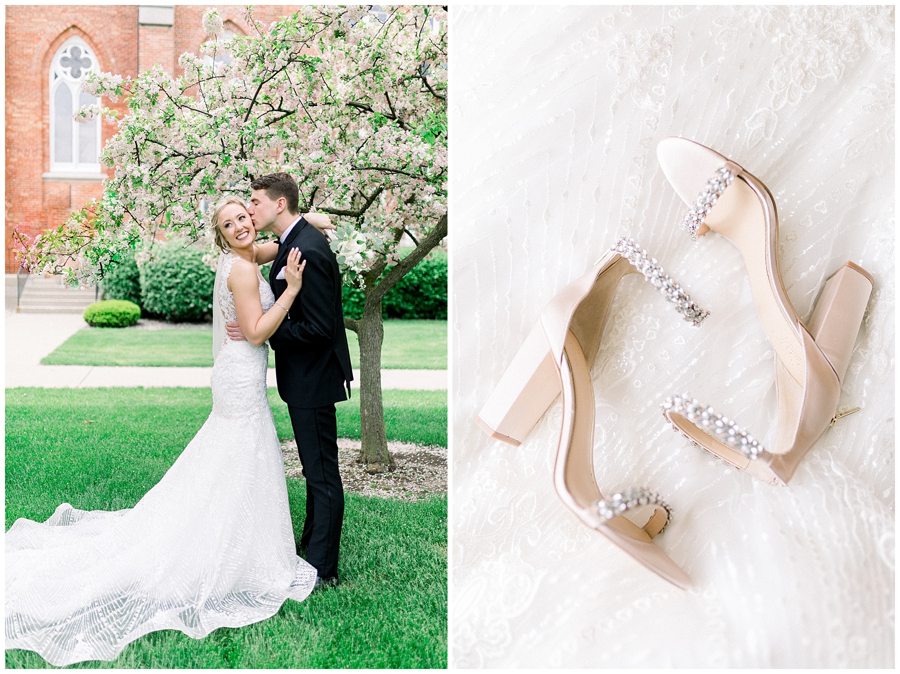 bride and groom high heel shoes