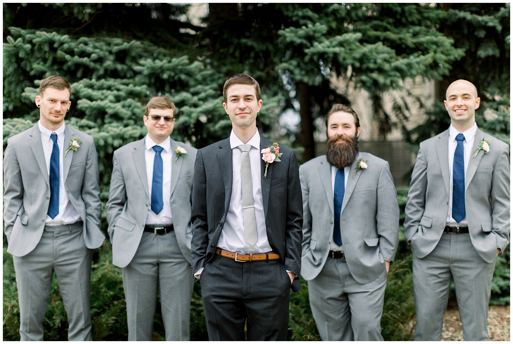 groom and groomsmen suit and tie