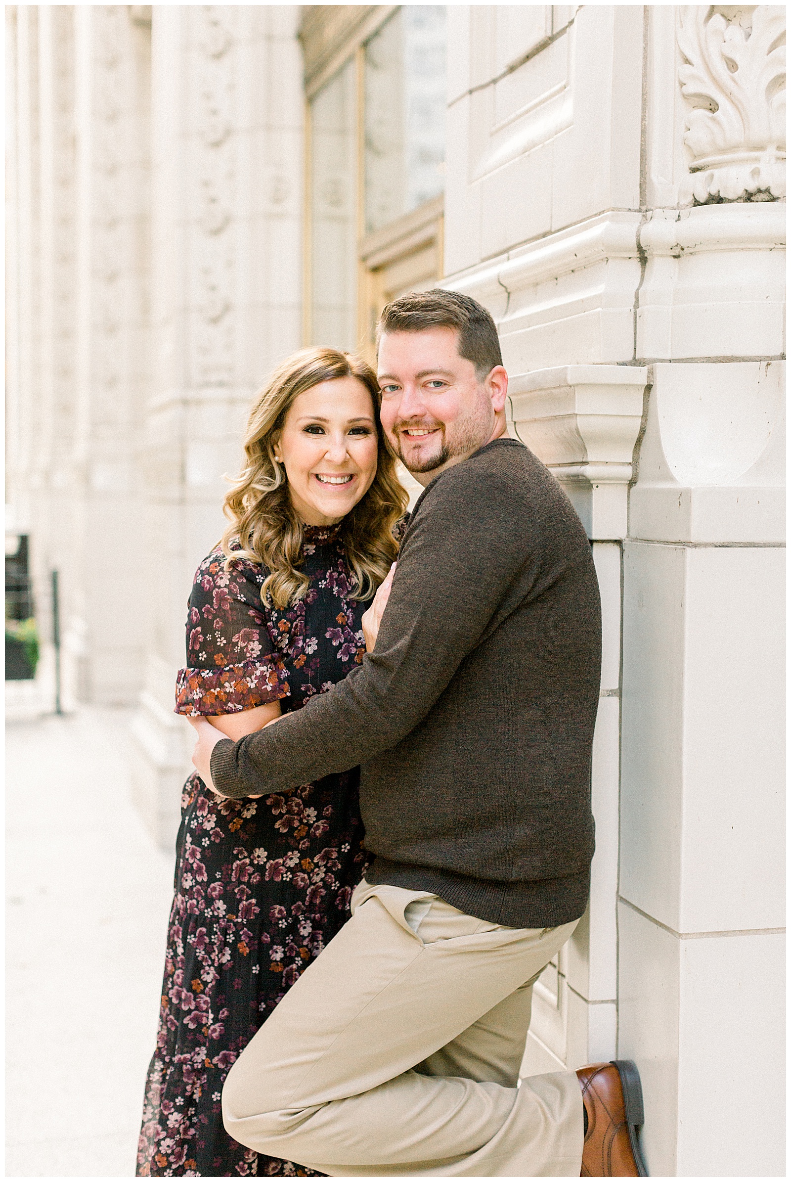 Chicago Wrigley Building engagement photos