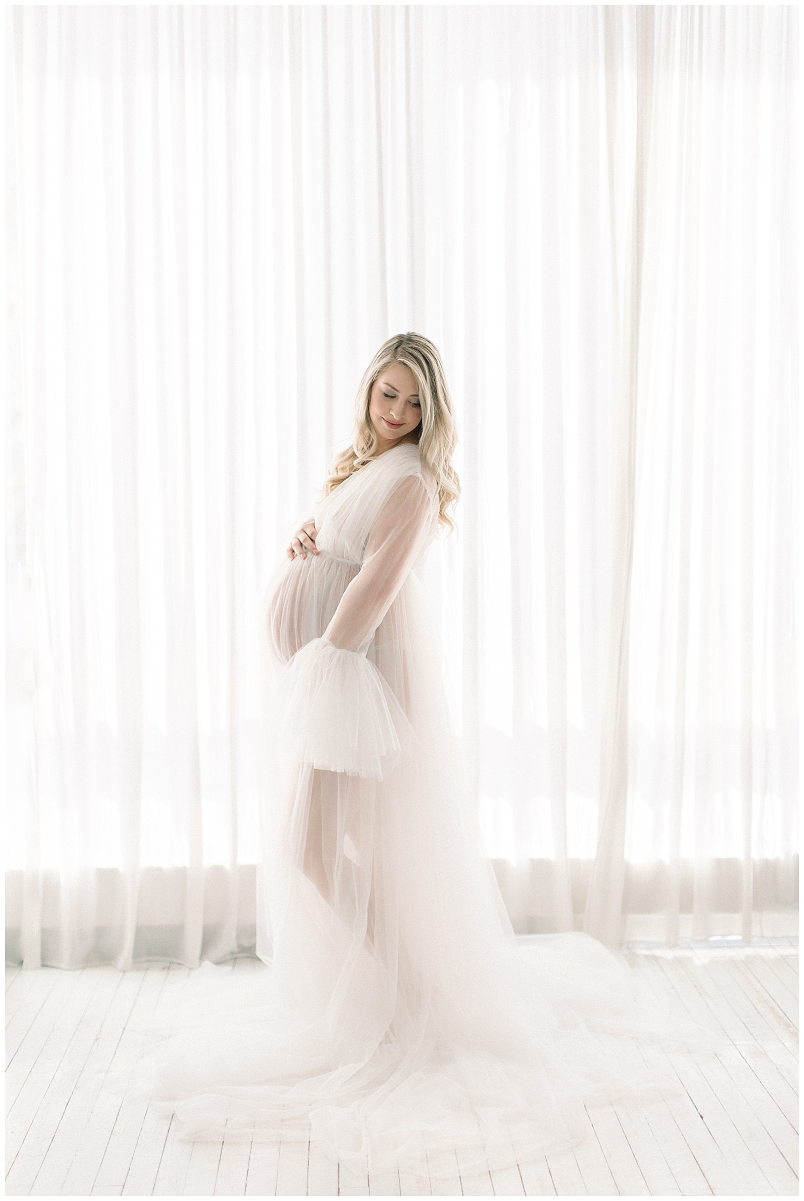 light and airy maternity photo